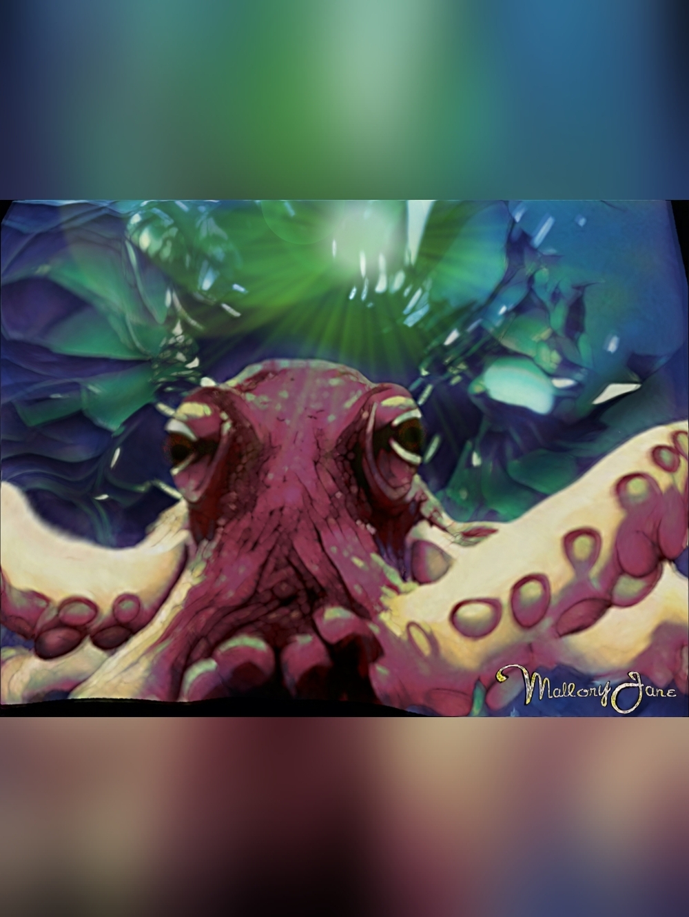 "The Tide Watcher"– Original Digital Art by MalloryJane, 18"x24" Frame or Canvas